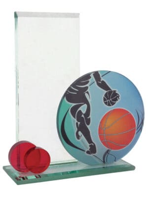 Aplique Cristal Rectangular con Motivo Deportivo
