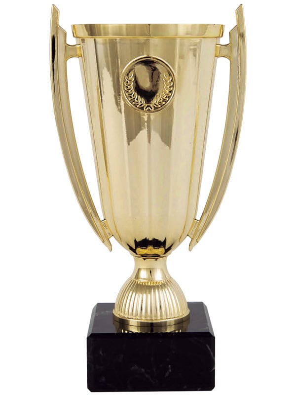 Copa Participacion Dorada con Disco Personalizable