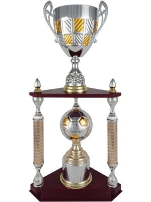 Trofeo 3 Columnas Deportes Damero con Figura