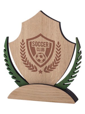 Trofeo de Madera Escudo y Laureles