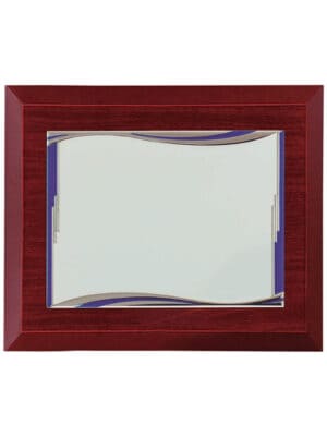 Placa Aluminio Reborde Azul