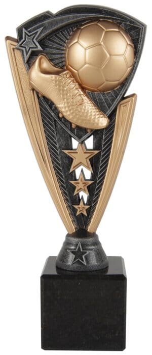 TROFEO PLANO MINI FUTBOL ORO Y PLATA. REF. 1220