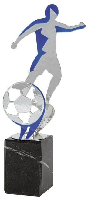 TROFEO FUTBOL CORTE PLATA Y AZUL
