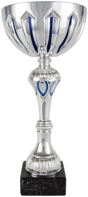 COPA RANURA Y HOJAS AZUL Y PLATA. REF. 1292