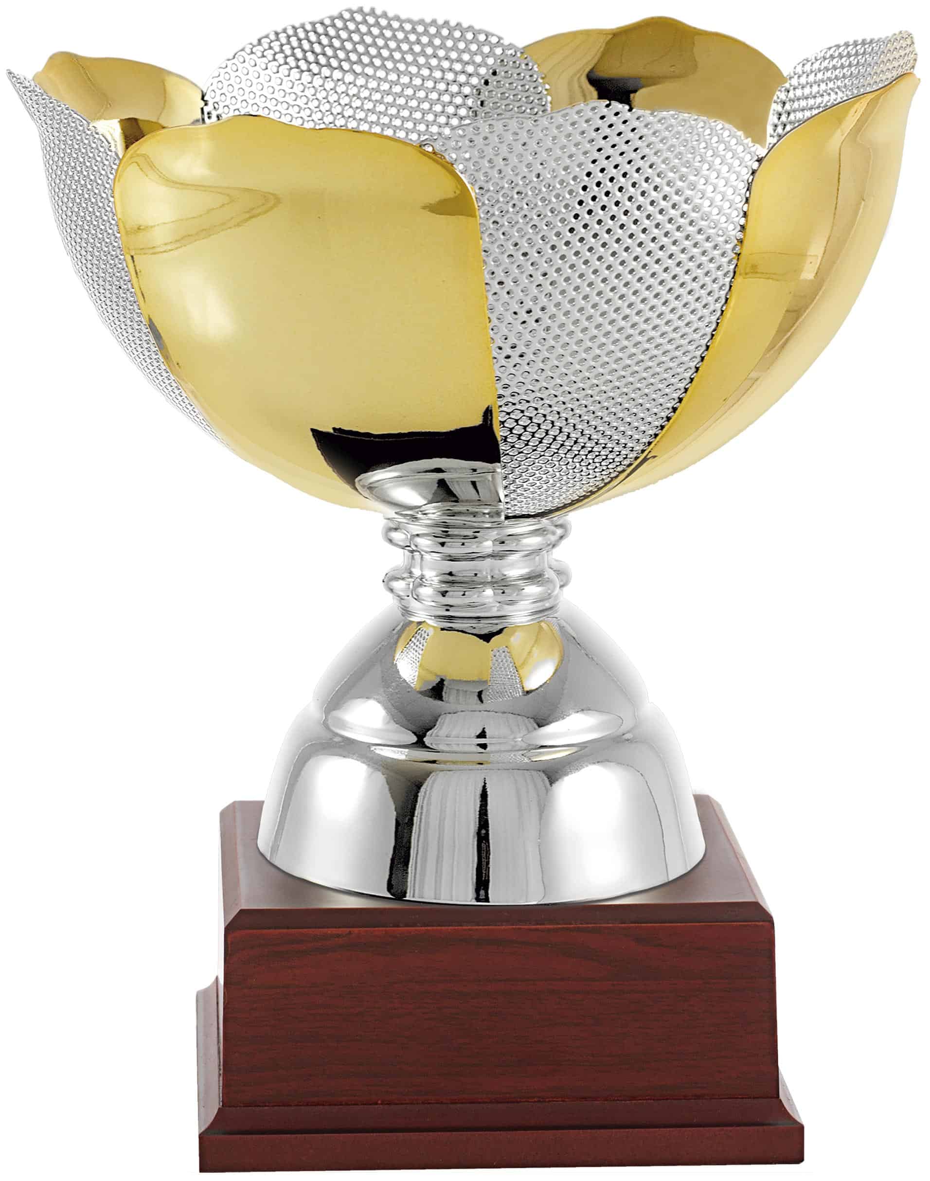 COPA ENSALADERA PETALOS ORO PLATA. REF.1328