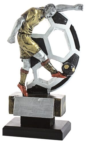TROFEO BALON FUTBOLISTA DISPARO