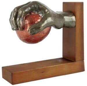 TROFEO PETANCA MANO CON BOLA. REF. 1605