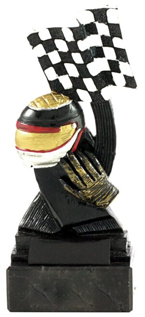 TROFEO AUTOMOVILISMO TROFEO BANDERA / CASCO