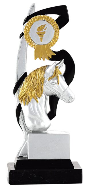 trofeo CABALLO ONDA NEGRA ORO