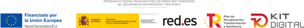 Programa Kit Digital financiado por fondos europeos NextGenerationEU y el Plan de Recuperacion