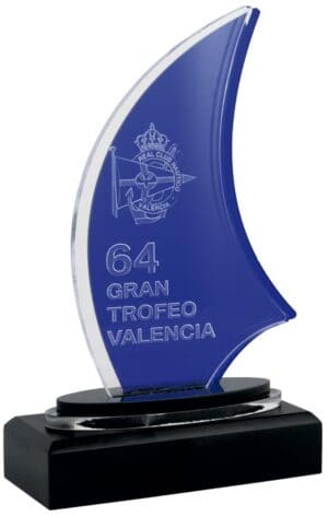 Trofeo Vela Azul Metacrilato